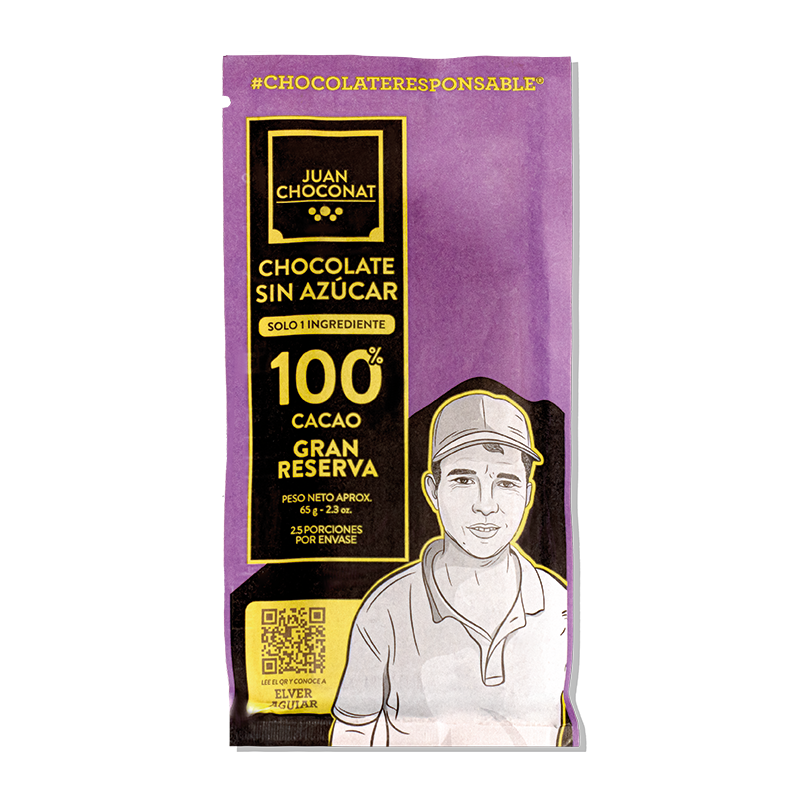 Chocolate 100% cacao Gran Reserva – Sin Azúcar