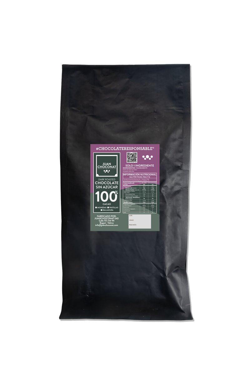 Cobertura 100% Cacao Sin Tostar  - Para recetas o bebidas